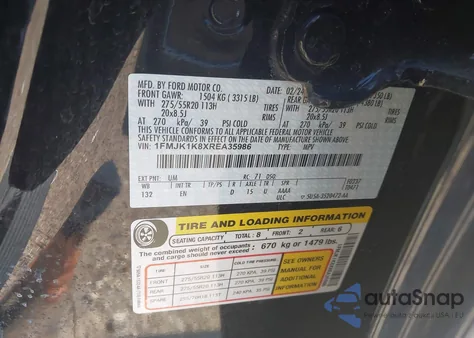 2024 Ford Expedition Limited Max from USA, damaged, VIN 1FMJK1K8XREA35986